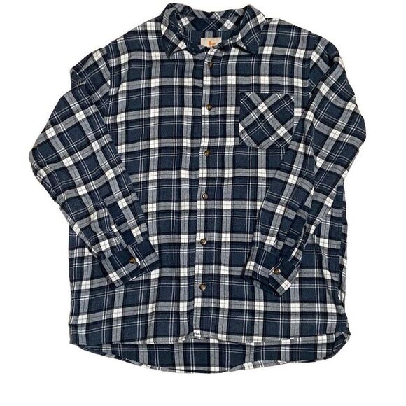 Field & Stream Blue Plaid Flannel Long Sleeve Button Down Shirt Men Size XL - Picture 1 of 9